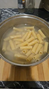 Cooked ziti rigati for Baked Ziti Recipe.