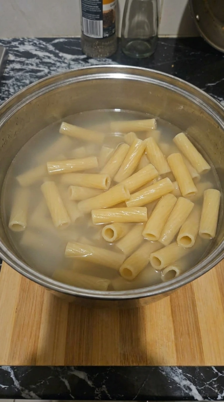Cooked ziti rigati for Baked Ziti Recipe.