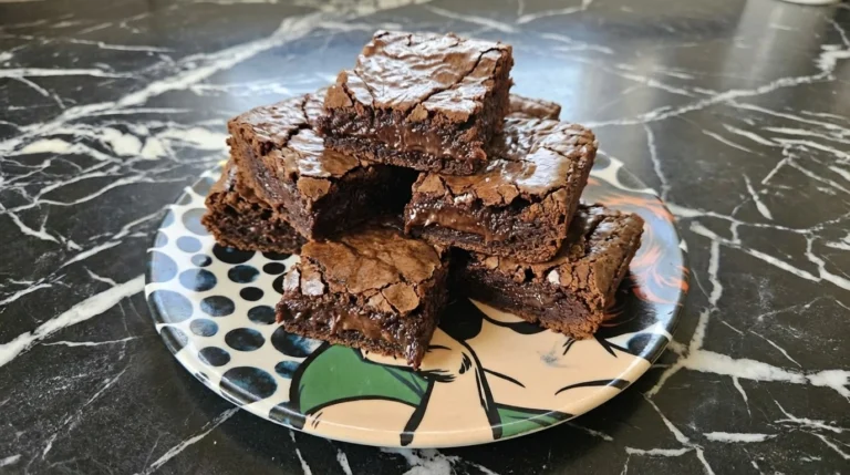 The Best Fudgy Brownies with cracked tops and gooey centers