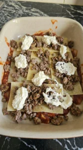 ricotta layer in lasagna