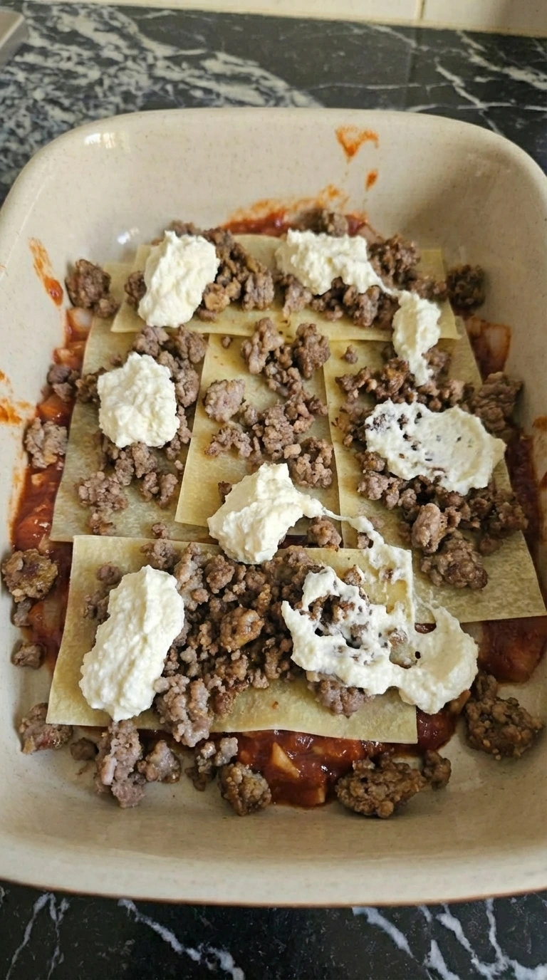 ricotta layer in lasagna