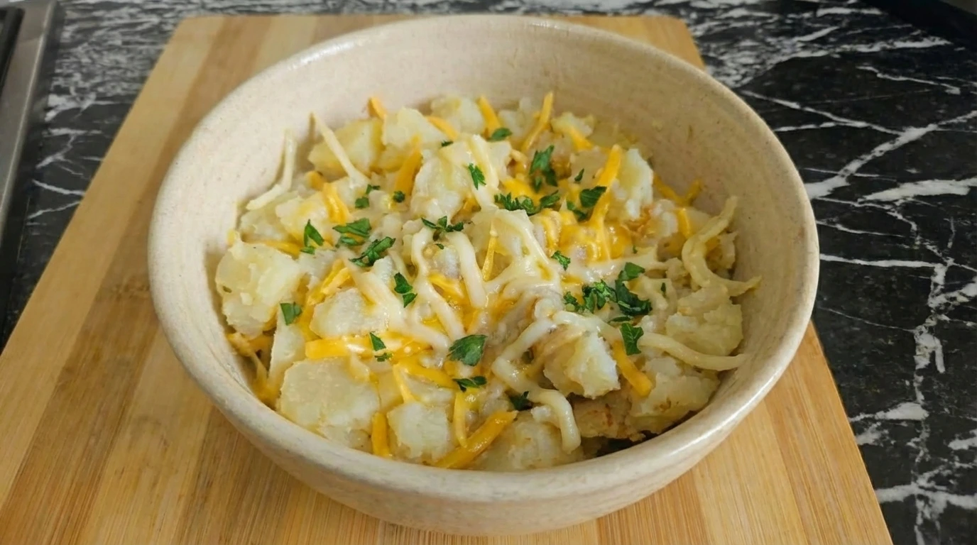 cheesy garlic mashed potatoes creamy with melted cheese