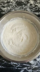 Creamy cottage cheese and yogurt protein base mixed for Cottage Cheese Protein Bowl