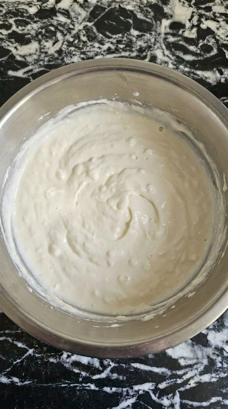 Creamy cottage cheese and yogurt protein base mixed for Cottage Cheese Protein Bowl