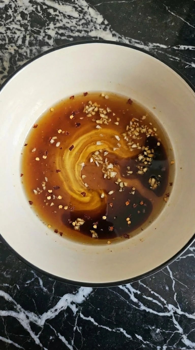 Honey garlic sauce mixed with garlic and soy for Honey Garlic Chicken.