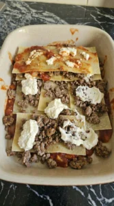 stacked lasagna layers