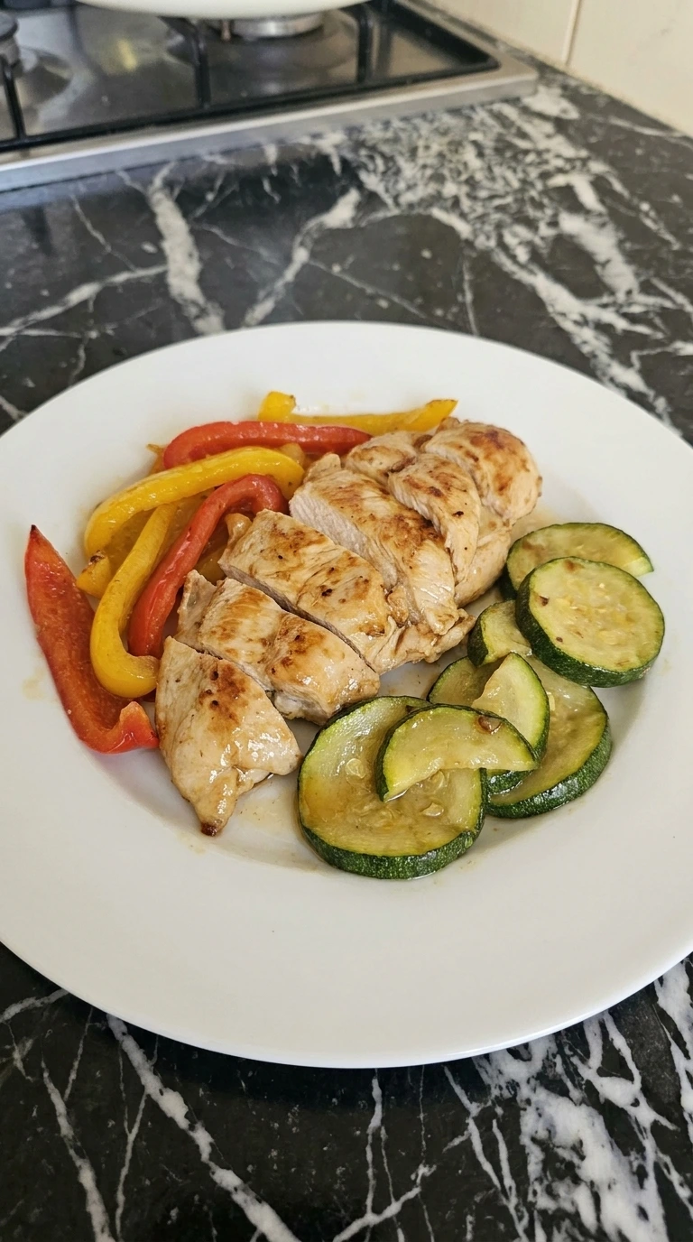 Plated low carb chicken meal