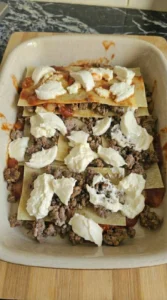 resting layered lasagna