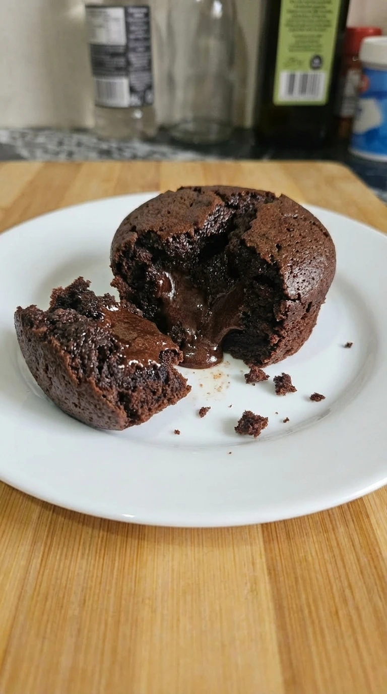 Single plated portion of 3 Ingredient Oreo Dessert with soft center and cracked top