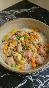 Soy sauce added to rice