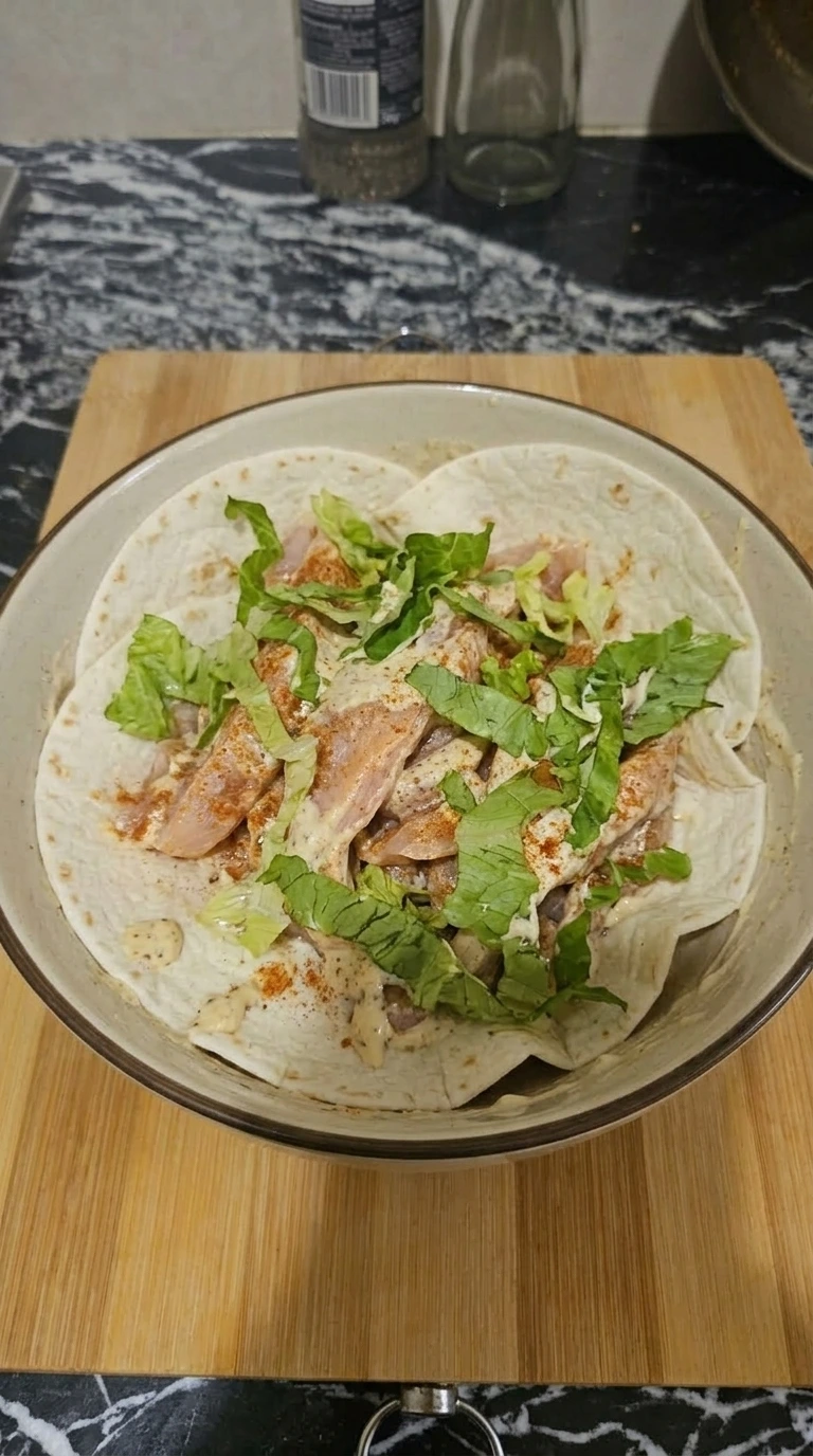 wrap filling placed unevenly on tortillas