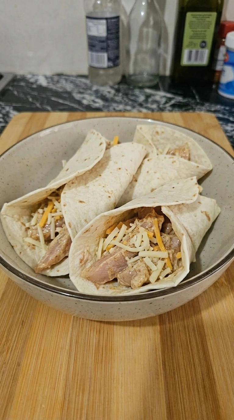folded wraps with visible filling
