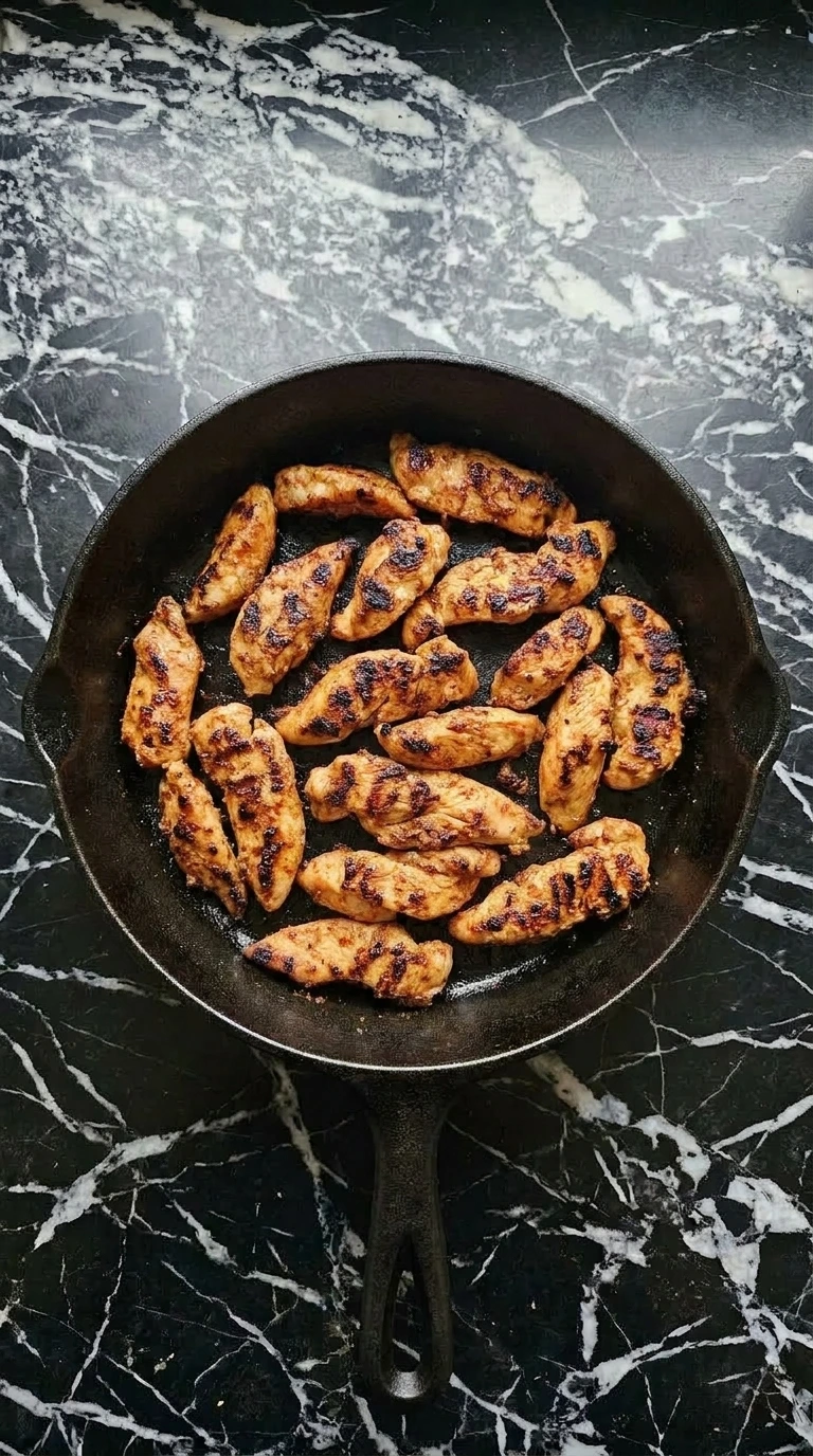 Sear the seasoned meat