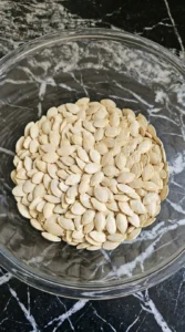 Crispy Air Fryer Pumpkin Seeds (Ready in 15 Minutes) after rinsing and thorough drying