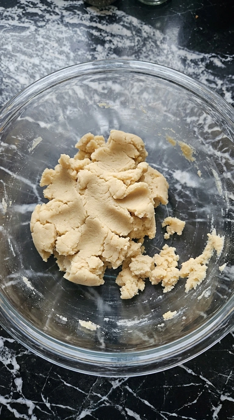 Mixing the soft cookie dough for Halloween Fruit Pizza with Sugar Cookie Crust
