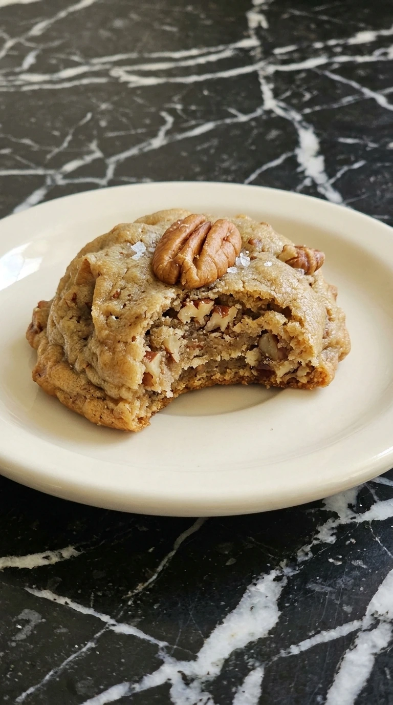 Butter Pecan Cookies — Break open one warm cookie