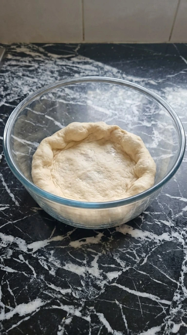 Authentic Neapolitan Pizza Recipe (Classic Homemade Napoli Style) shaped dough round Recipe focus: Traditional Neapolitan Pizza.