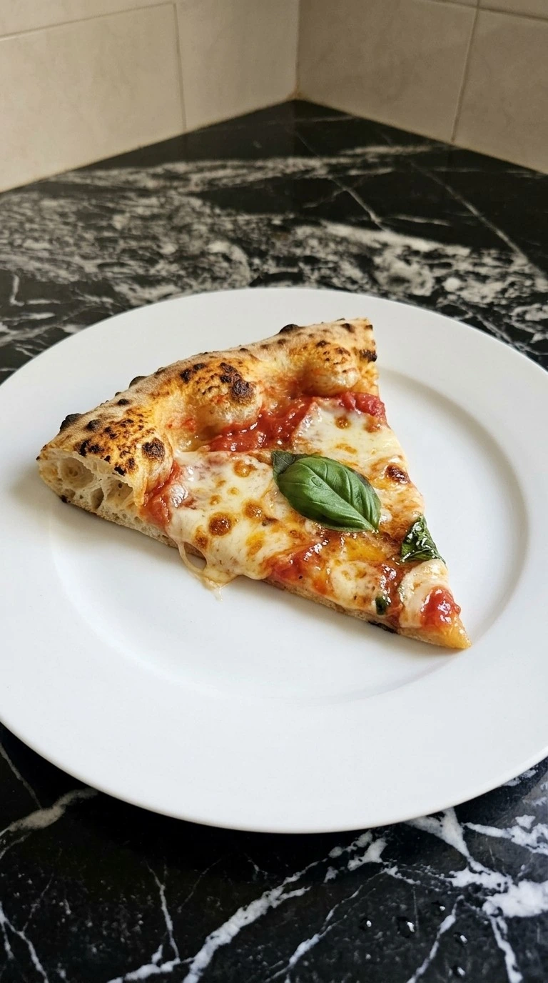 Authentic Neapolitan Pizza Recipe (Classic Homemade Napoli Style) served with basil and golden crust Recipe focus: Neapolitan Pizza Toppings.