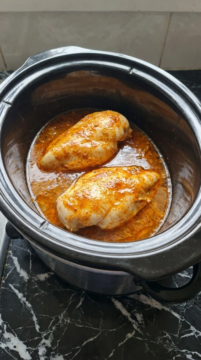 CrockPot Cajun Chicken Pasta tender chicken after slow cooking with Cajun seasoning Recipe focus: crockpot olive garden chicken pasta.
