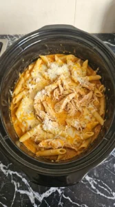 CrockPot Cajun Chicken Pasta creamy Cajun sauce coating shredded chicken Recipe focus: crockpot chicken pasta recipes.
