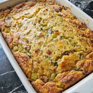 Southern Thanksgiving Soul Food Cornbread Dressing with golden baked cornbread crumbs Recipe focus: southern thanksgiving recipes soul food cornbread dressing.