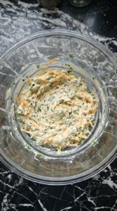 Thanksgiving Cocktail Party Food filling mixture with cheddar and herbs
