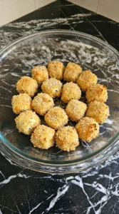 Thanksgiving Cocktail Party Food coated appetizer bites before baking