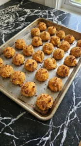Thanksgiving Cocktail Party Food baked bites with golden crisp coating