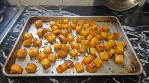 Thanksgiving Side Dishes Healthy Butternut Squash roasted cubes finished with thyme Recipe focus: thanksgiving recipes side dishes healthy butternut squash.