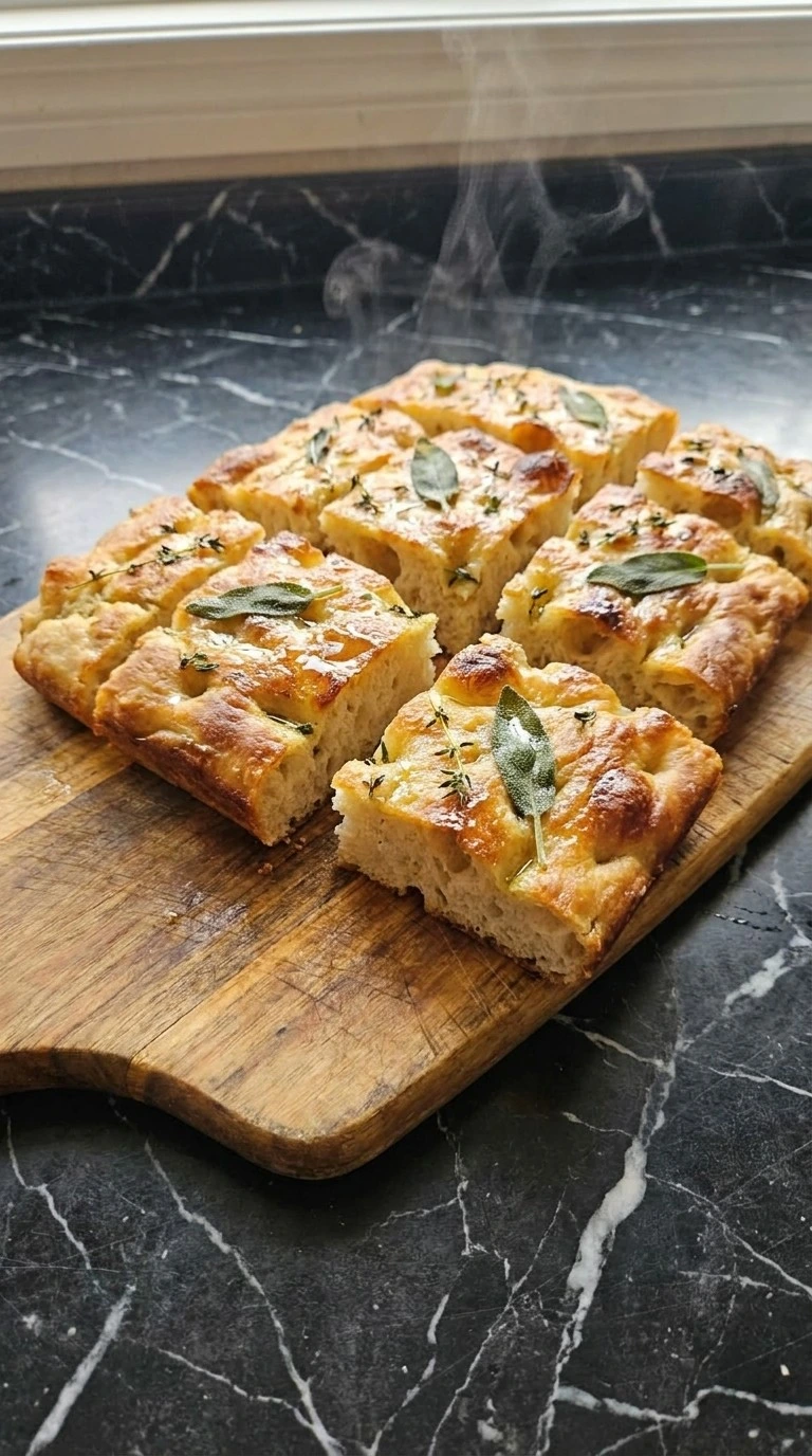 Thanksgiving Stuffing Focaccia Food Network golden focaccia squares with savory stuffing topping