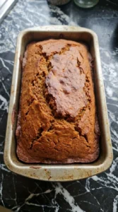 Brown Butter Pumpkin Bread baked in a loaf pan with a deep copper top and natural dry center crack Recipe focus: buttermilk recipes.