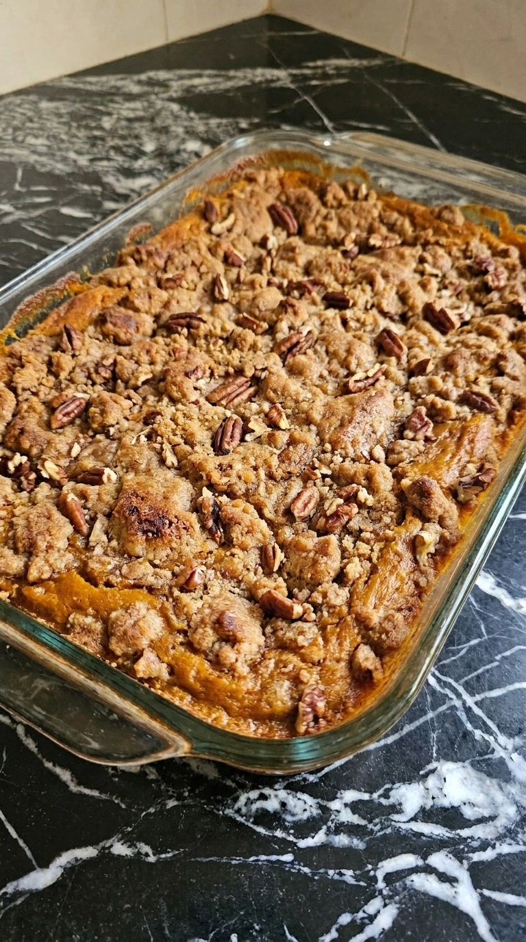 Dump Cake Pumpkin Fall Desserts baked until golden with toasted pecans and crisp buttery topping Recipe focus: dump cake recipes pumpkin fall desserts.