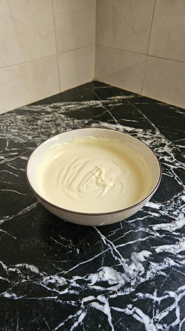 Melting white chocolate for Halloween Party Food Pretzels until smooth, glossy and free of dry wafers