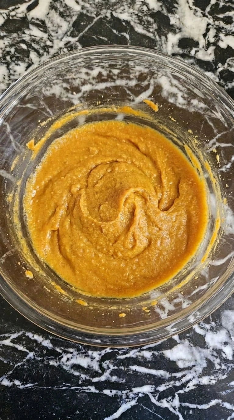 Halloween Pumpkin Cookies dough after spiced flour is folded into the pumpkin mixture Recipe focus: halloween cookies pumpkin.