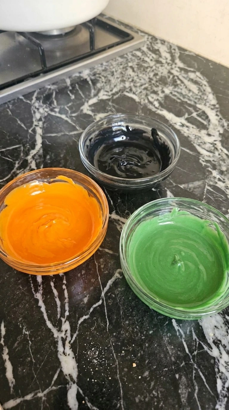 Halloween Pumpkin Painting royal icing mixed in orange black and leaf green at a smooth 12-second Recipe focus: halloween pumpkin painting ideas easy.