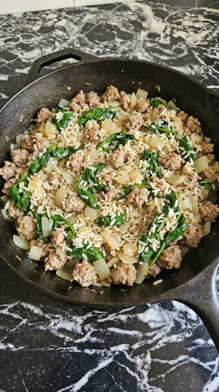 Pumpkin for Halloween filling with plump long grain white rice sausage and wilted baby spinach. Recipe focus: halloween pumpkin ideas.