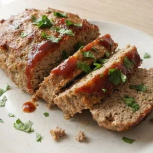Turkey Meatloaf sliced loaf with golden crust and juicy homemade interior Recipe focus: meatloaf recipes.
