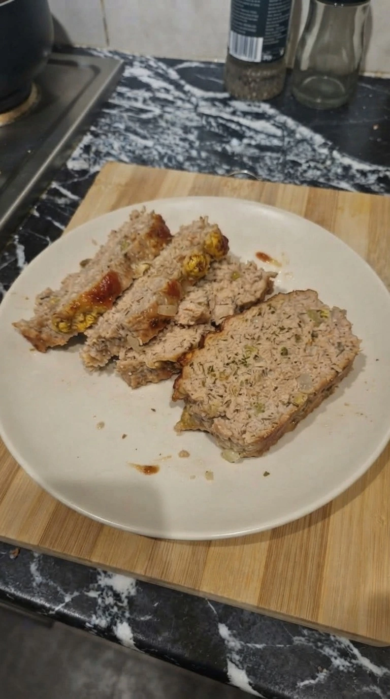 Turkey Meatloaf sliced serving showing tender center and crust Recipe focus: meatloaf recipes easy.
