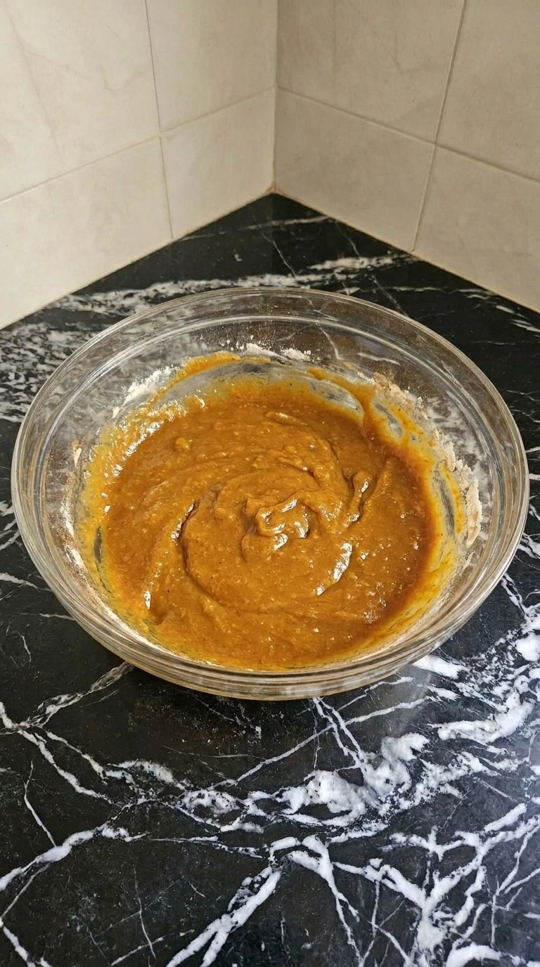 Almond Flour Pumpkin Bread pumpkin mixture whisked glossy and smooth with an even orange-brown color Recipe focus: keto pumpkin bread recipes.