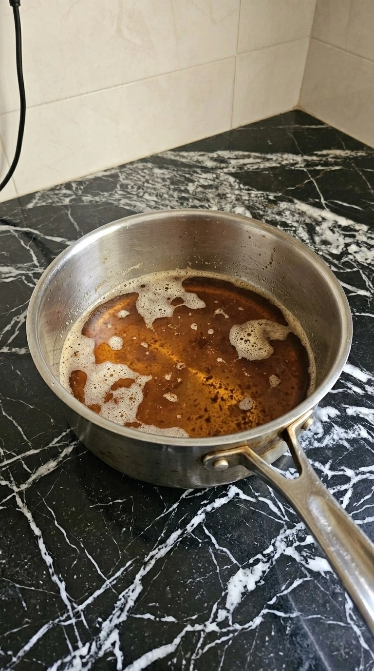 Browning butter to deep amber for Browned Butter Halloween Candy Cookies