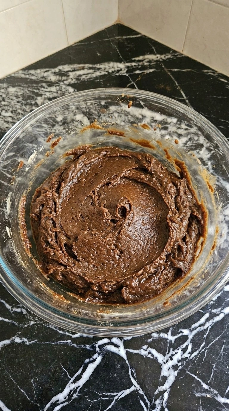 Gluten Free Gingerbread Cookies dough becoming thick and brown after mixing Recipe focus: gingerbread cookies gluten free.