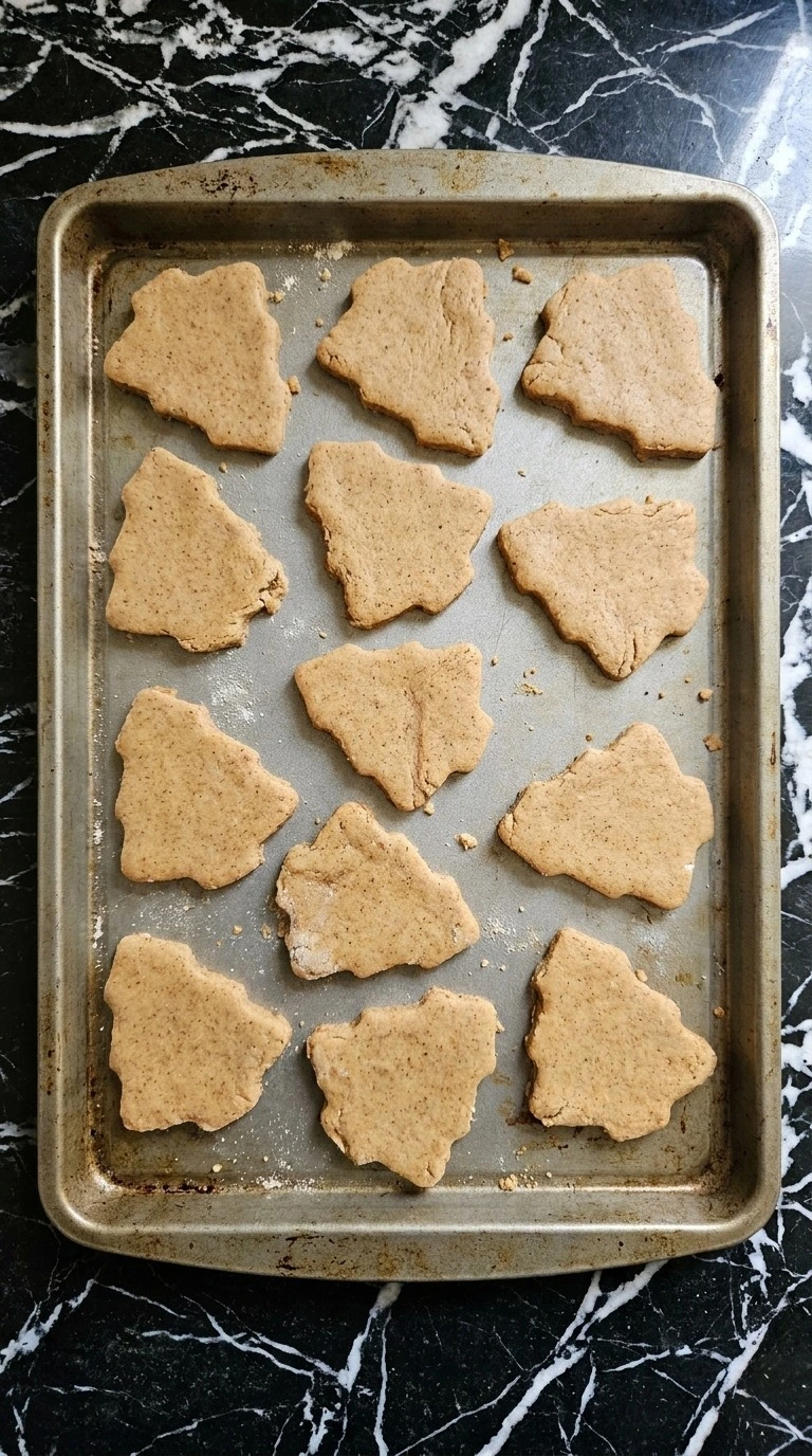 Gluten Free Gingerbread Cookies cutout dough shapes before baking Recipe focus: dairy and gluten free gingerbread cookies.