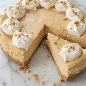 No Bake Pumpkin Cheesecake with creamy pumpkin filling, graham crust and whipped cream topping Recipe focus: pumpkin cheesecake recipes.