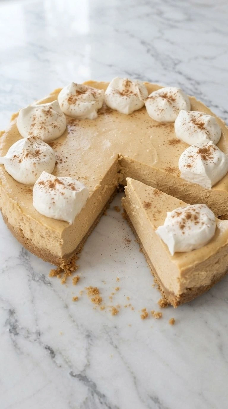 No Bake Pumpkin Cheesecake with creamy pumpkin filling, graham crust and whipped cream topping Recipe focus: pumpkin cheesecake recipes.