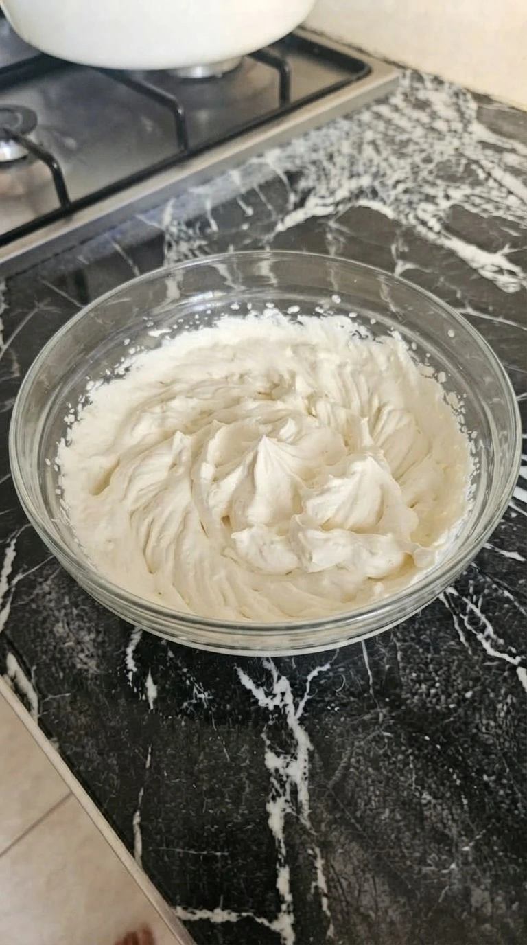 No Bake Pumpkin Cheesecake whipped cream beaten to firm peaks before folding into the filling Recipe focus: pumpkin cheesecake recipes.