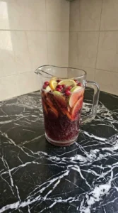 Non Alcoholic Christmas Punch with sparkling water and fresh fruit Recipe focus: christmas punch non alcoholic kids.