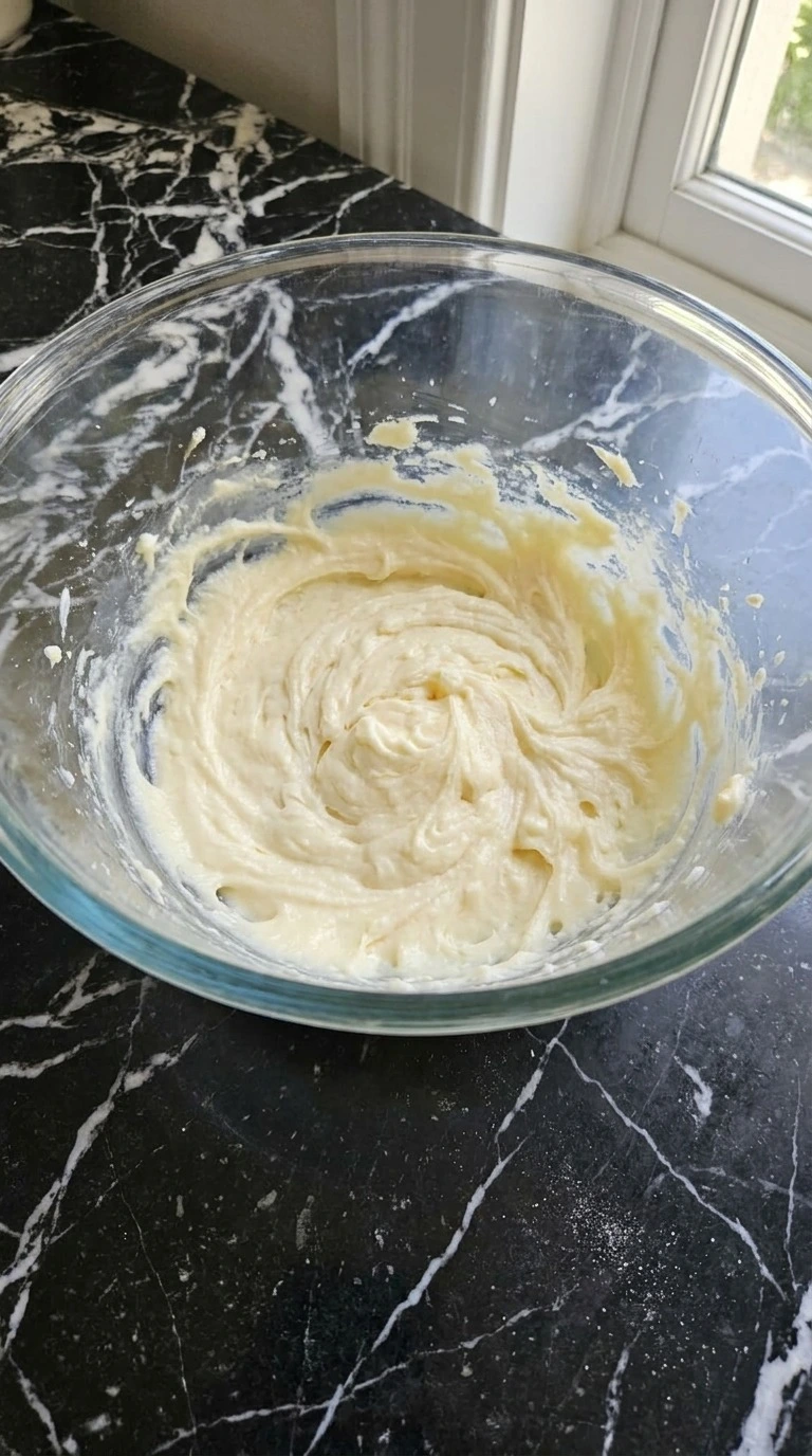Purple and Orange Halloween Cookies dough base creamed until pale and fluffy